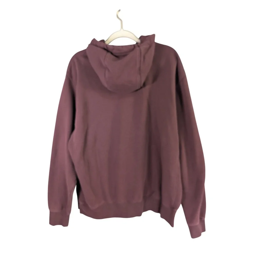 Nike‎ Hoodie Mens L Burgundy Maroon Pullover Swoosh Athleisure